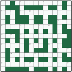 Freeform crossword №1: TOPOGRAPHIC
