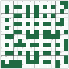 Freeform crossword №14: TRAP-DOOR SPIDER
