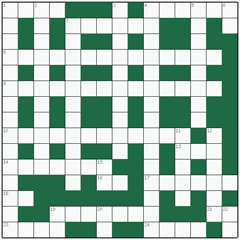 Freeform crossword №18: IN THE FIRST PLACE

