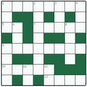  Free online Mini crossword №4: SHADING
