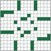 Free online American crossword №37: IDEOLOGICAL
