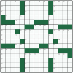 American crossword №51: PSYCHOANALYSIS

