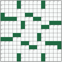 American crossword №68: RAILROAD STATION

