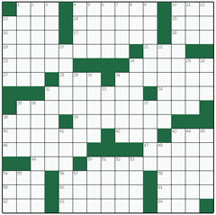 American crossword №72: GAMBOL
