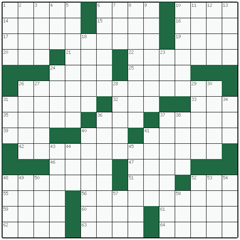 American crossword №9: SENIOR CITIZEN
