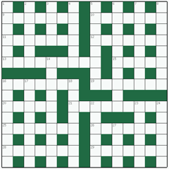 Cryptic crossword №29: EMBANKMENT
