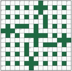 Cryptic crossword №36: CLANGORS
