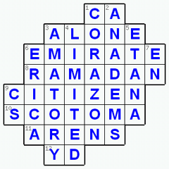 Print answers to crossword puzzle